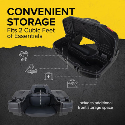 Black Boar ATV Rear Storage Box & Lounger, Seat with Increased Durability (Used)