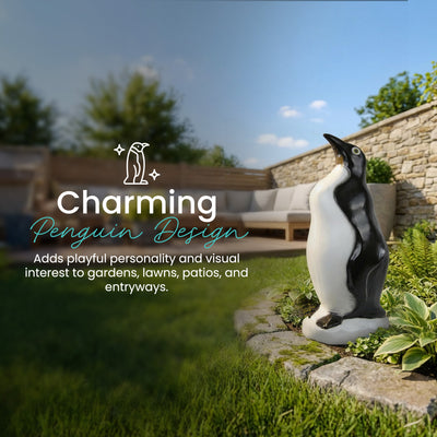 Union Products Outdoor Penguin Lawn and Garden Statue, 23" Tall Animal Figurine - VMInnovations