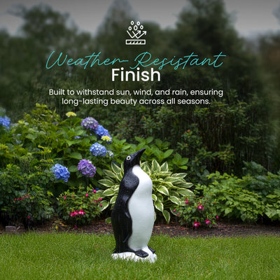 Union Products Outdoor Penguin Lawn and Garden Statue, 23" Tall Animal Figurine - VMInnovations