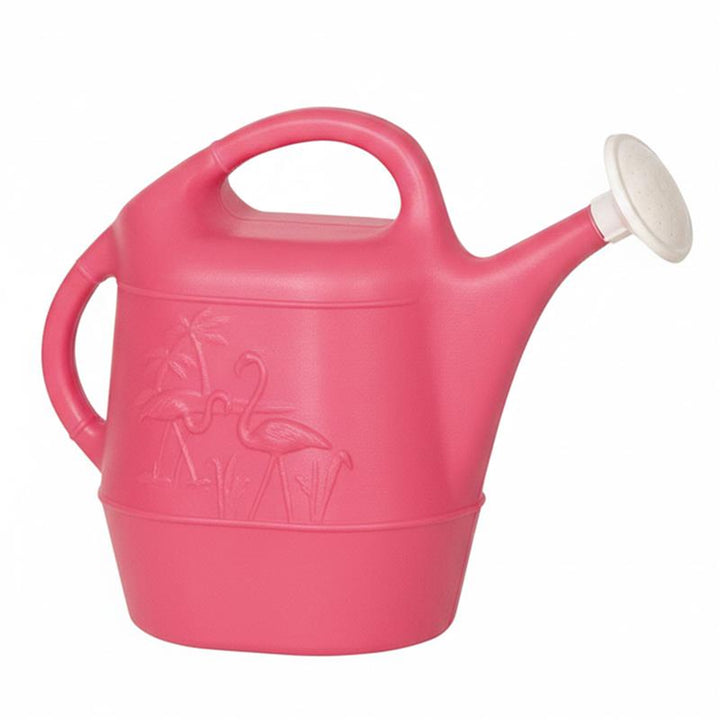 Union Products Indoor Outdoor Flamingo 2 Gallon Plastic Plant Watering Can, Pink
