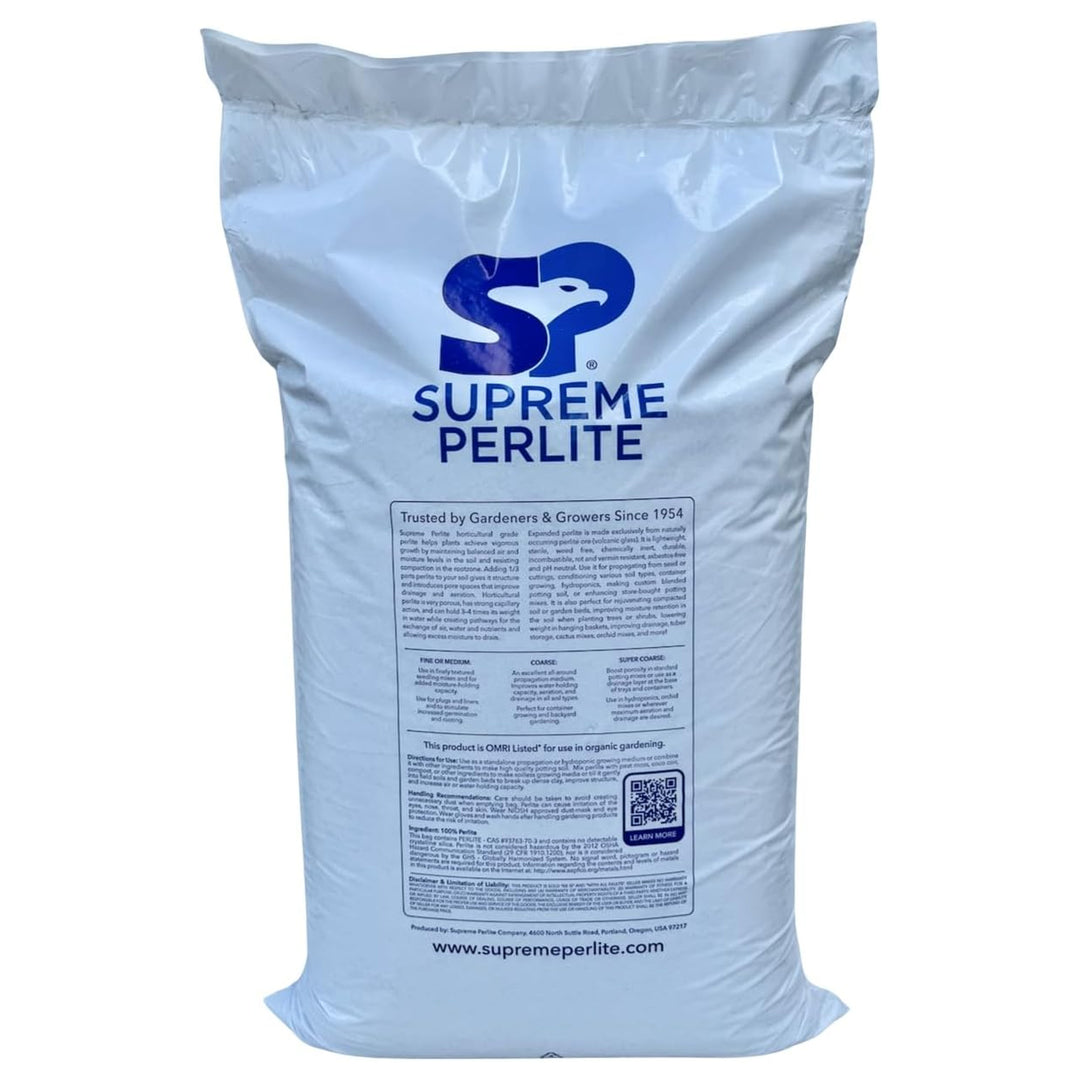 Supreme Perlite Coarse Horticultural Perlite for Potting Soil Mixes, 4 Cu Ft Bag