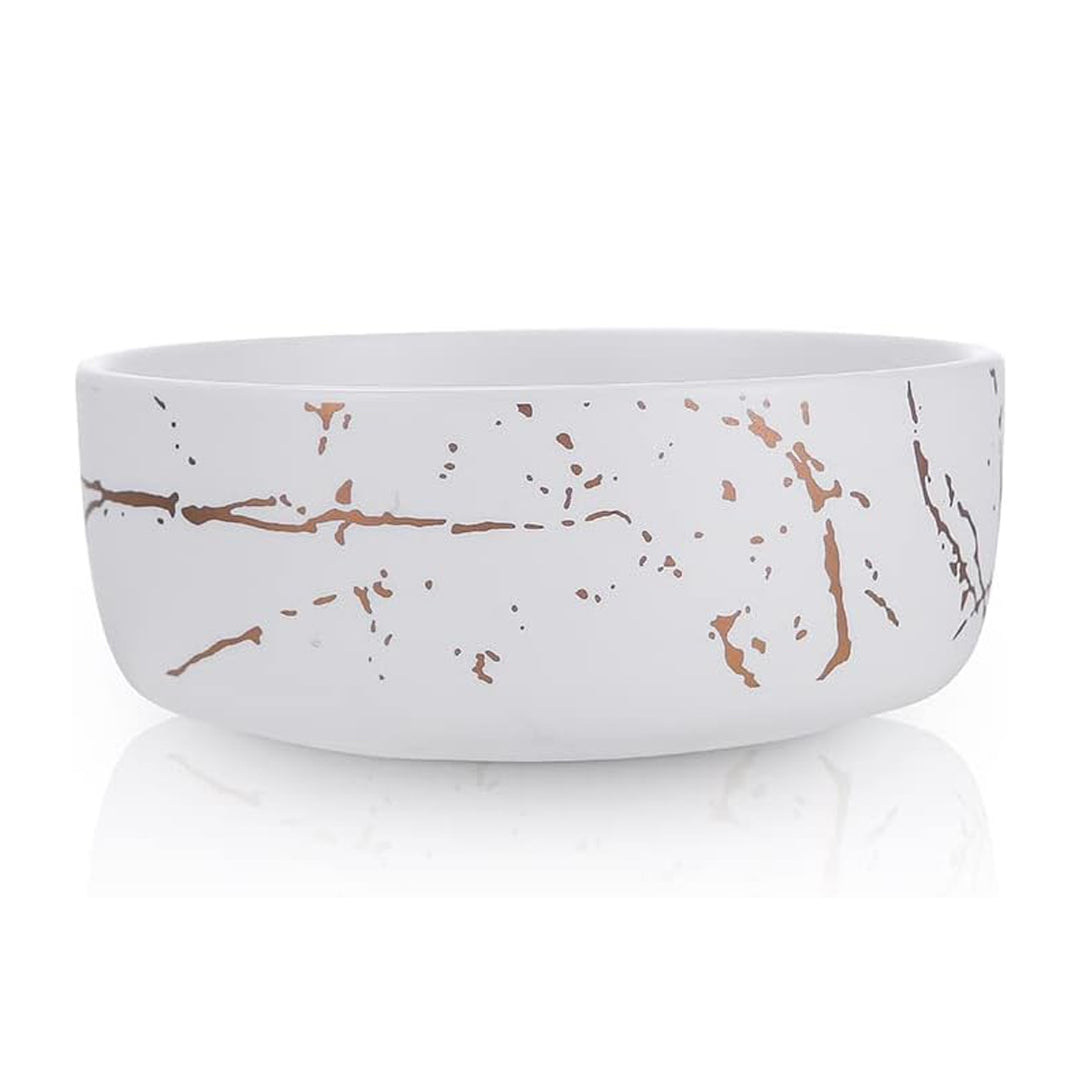 Stone Lain Zora Porcelain 4 Piece Bowl Set, Soup or Salad Serving Dishes, White