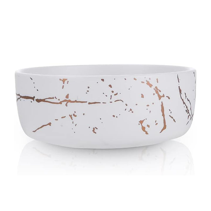 Stone Lain Zora Porcelain 4 Piece Bowl Set, Soup or Salad Serving Dishes, White