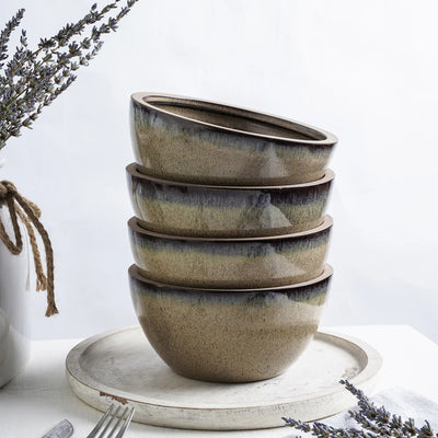 Stone Lain Tina 4 Piece Stoneware Bowl Set for Soups or Salads (Open Box)