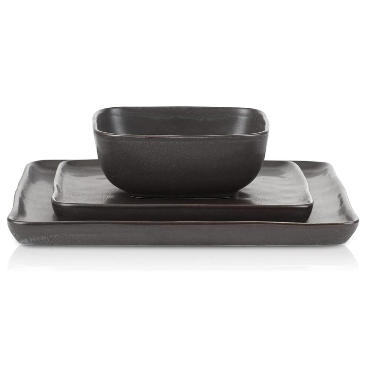 Stone Lain Jonny Stoneware 12pc Dinnerware, Dish Set w/Service for 4 (Open Box) - VMInnovations
