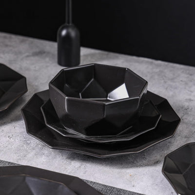 Stone Lain Jamie Informal Porcelain 16pc Geometric Dinnerware Set (Open Box) - VMInnovations