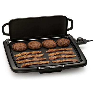 Presto XL Cool-Touch Electric Griddle w Warming Tray, Ceramic Nonstick(Open Box) - VMInnovations