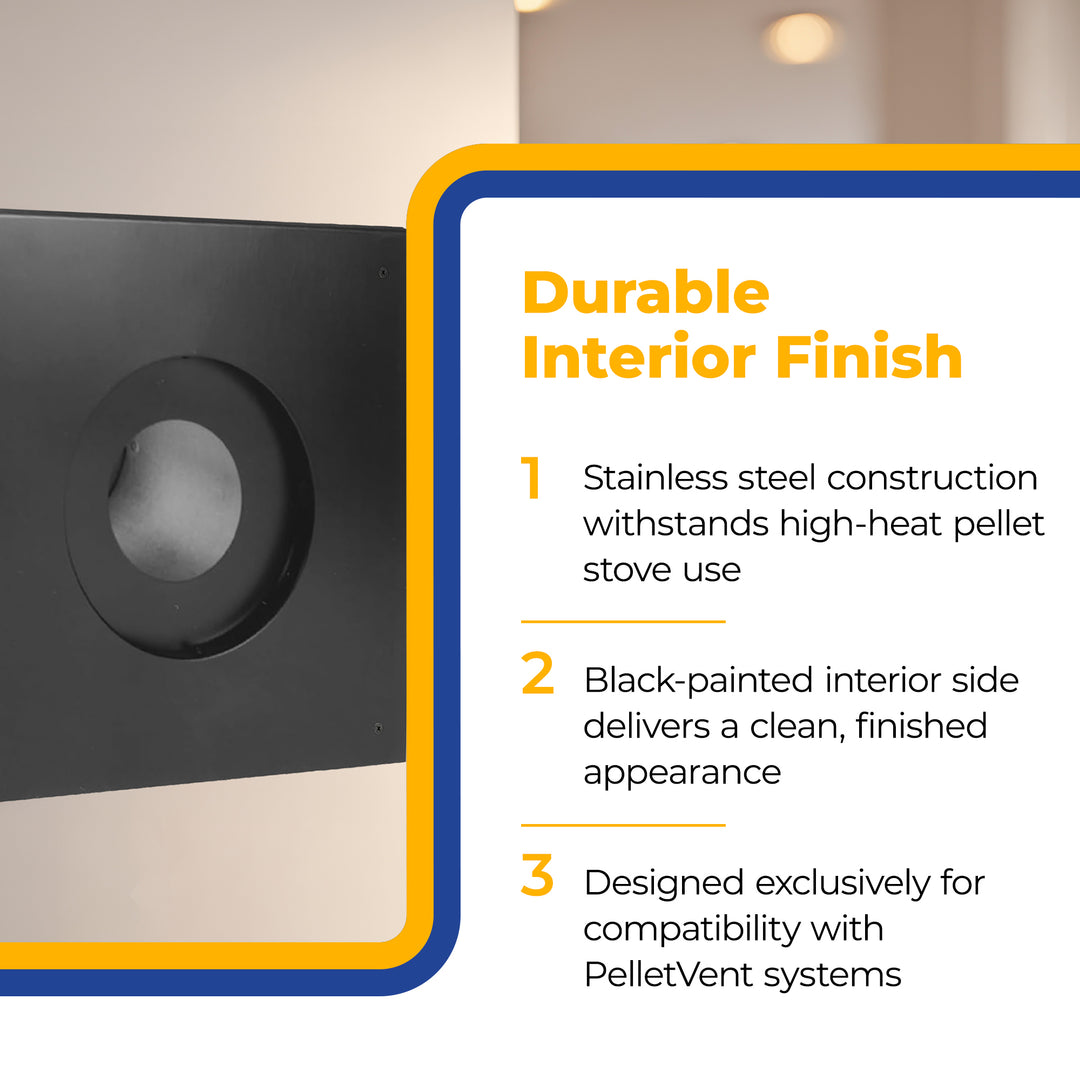 DuraVent 3" Diameter Stainless Steel Wall Thimble for Multi-Fuel Stoves, Grey - VMInnovations