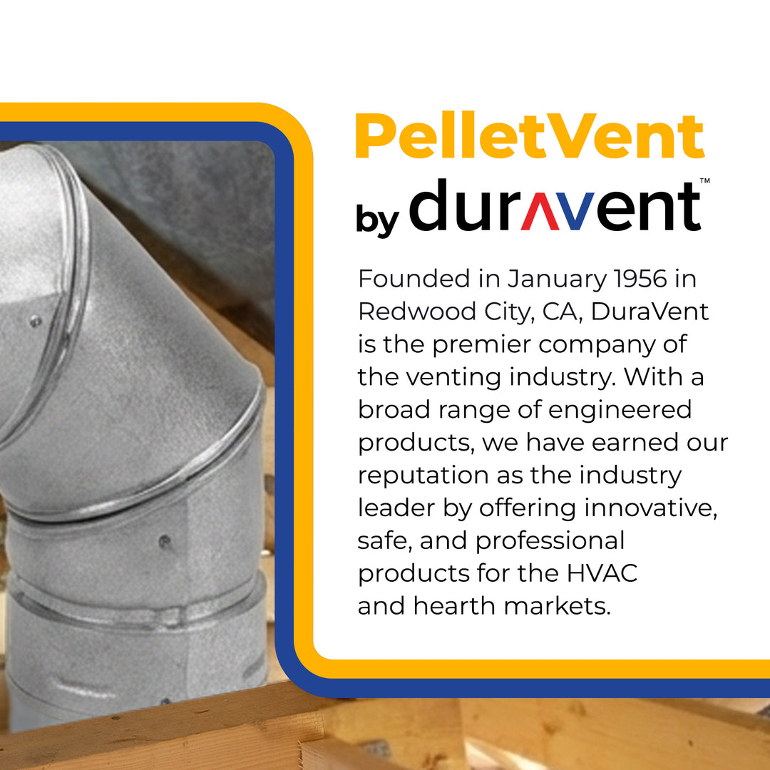 DuraVent PelletVent 3 Inches Stainless Steel 90 Degree Elbow Stove Pipe, Grey - VMInnovations