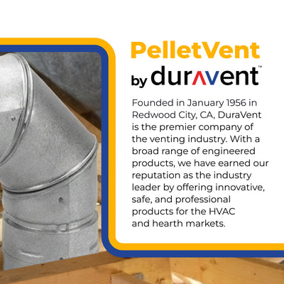 DuraVent PelletVent 3 Inches Stainless Steel 90 Degree Elbow Stove Pipe, Grey - VMInnovations