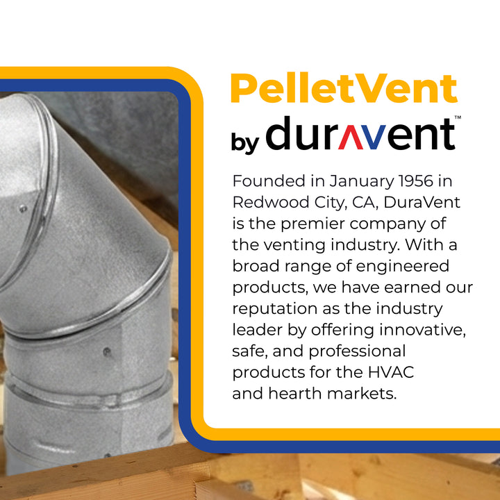 DuraVent PelletVent 3 Inches Stainless Steel 90 Degree Elbow Stove Pipe, Grey - VMInnovations