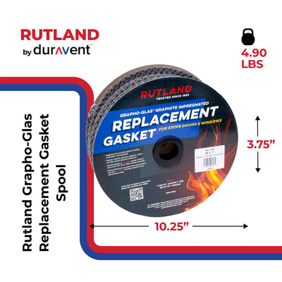 Rutland Grapho-Glas Graphite Impregnated Replacement Gasket Spool, 25-Inches