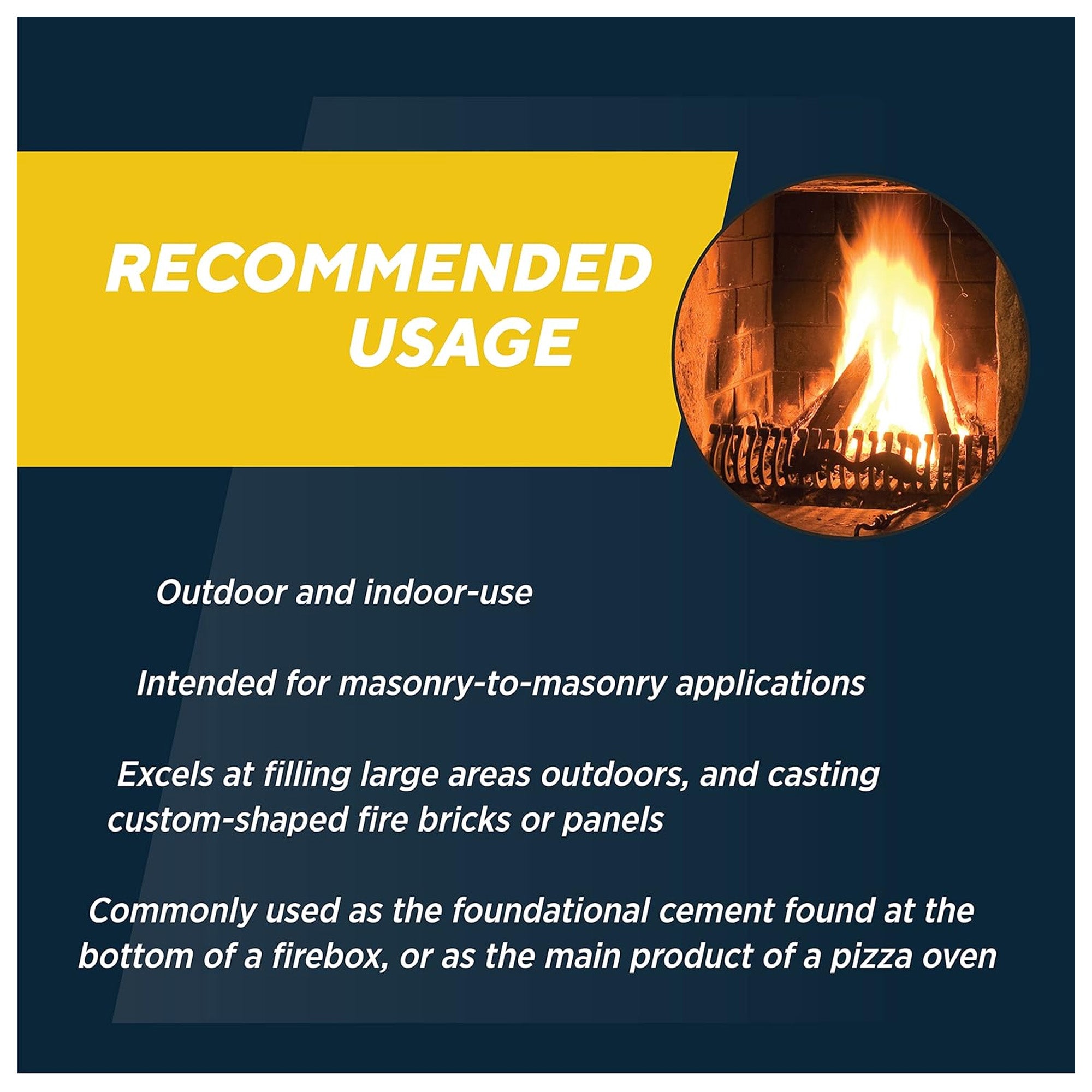 Rutland Castable Refractory Cement for High Temperature Fireplaces, 25 Pounds