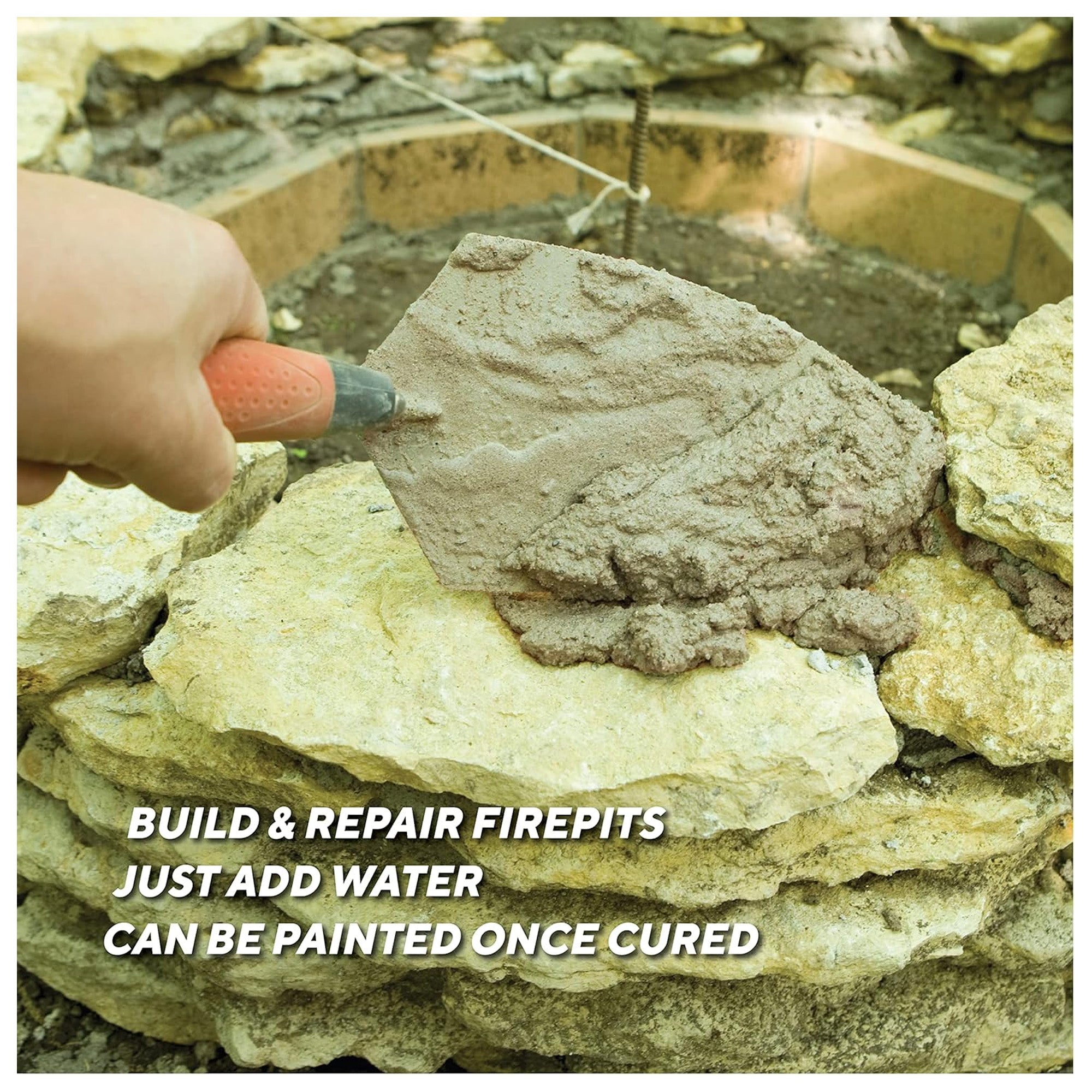 Rutland Castable Refractory Cement for High Temperature Fireplaces, 25 Pounds