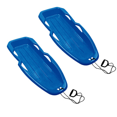 Gracious Living H2O! Raptor Boggan, Plastic Snow Sled for Kids & Adults (2 Pack) - VMInnovations