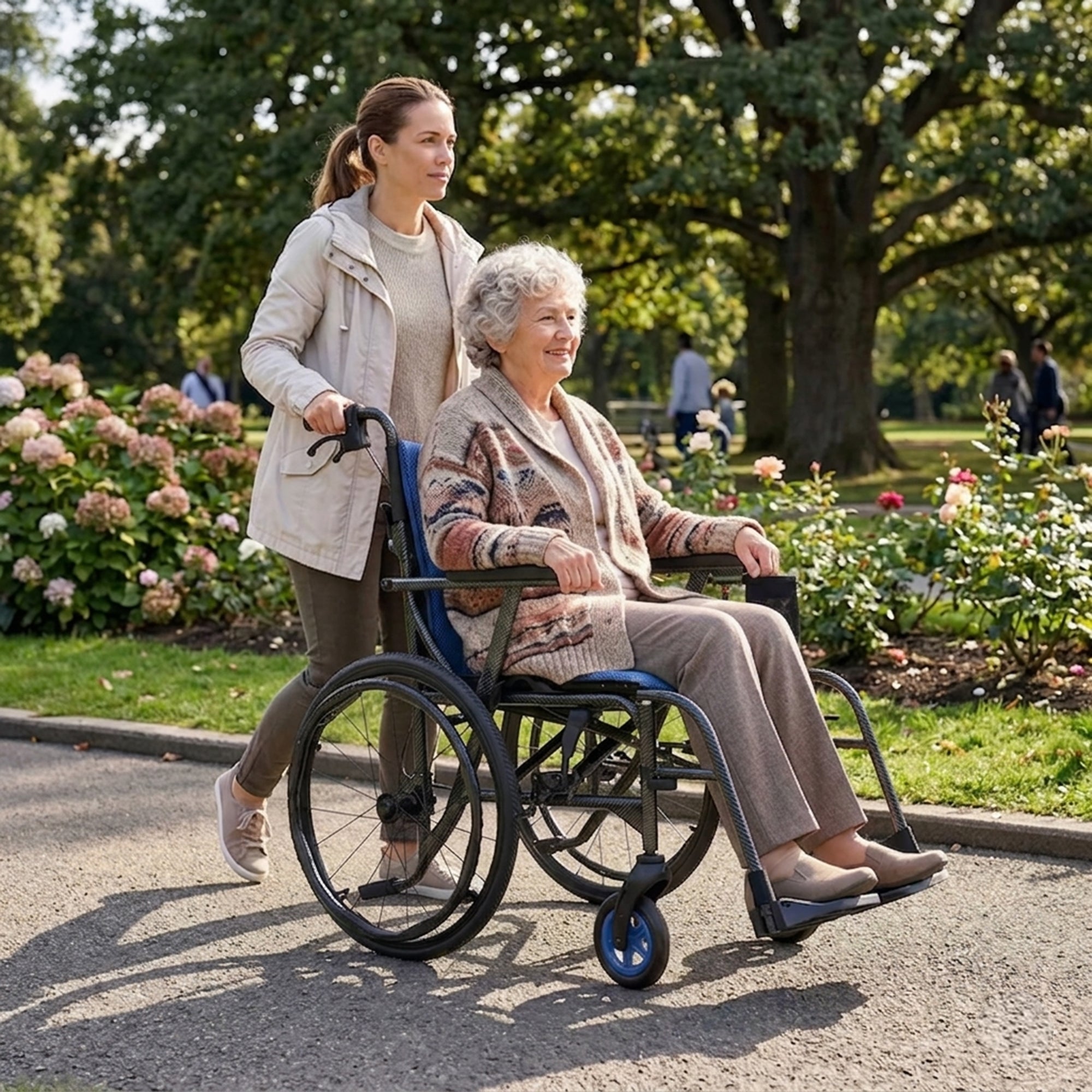 Journey SoLite C2 Ultra Lightweight Wheelchair, Foldable Manual Chair, Blue - VMInnovations