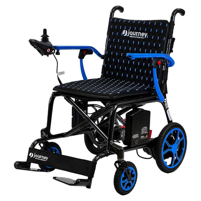 Journey Air Elite Lightweight Foldable Electric Power Chair for Adults, Blue - VMInnovations
