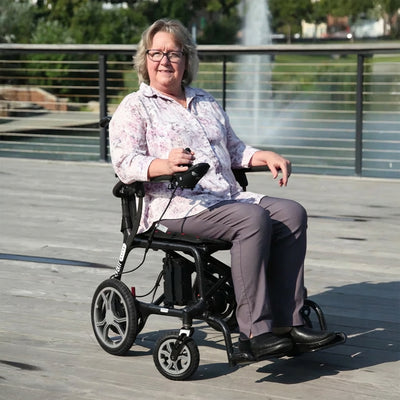 Journey Air Elite Electric Power Chair, Lightweight Foldable Powered Wheelchair - VMInnovations