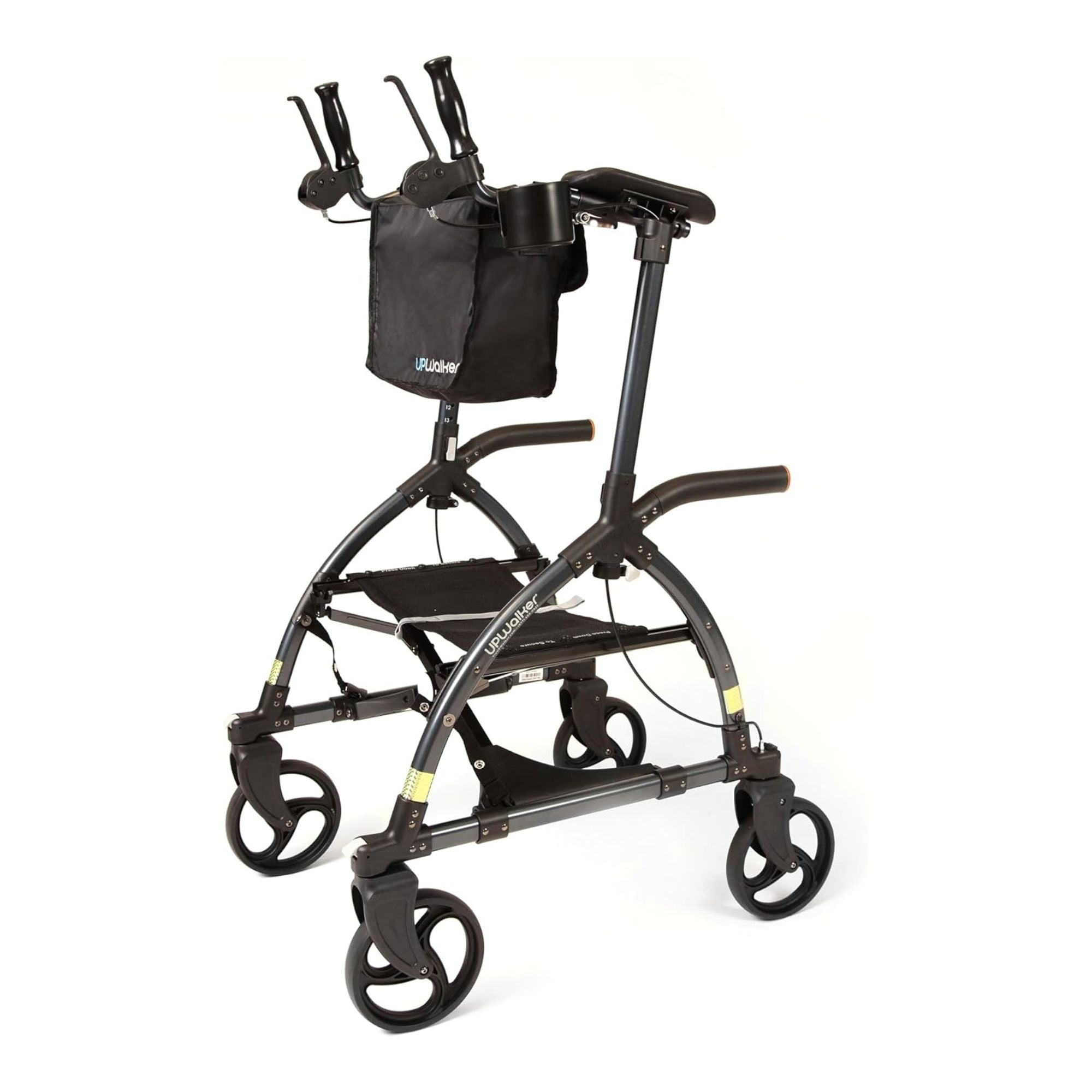 LifeWalker UPWalker Large Original Upright Rollator Walker w/ Seat for Seniors - VMInnovations