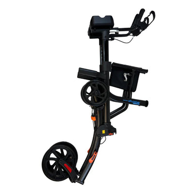 Journey Upright Foldable Walker for Seniors with 10" Front Wheels, and Lights (Open Box)