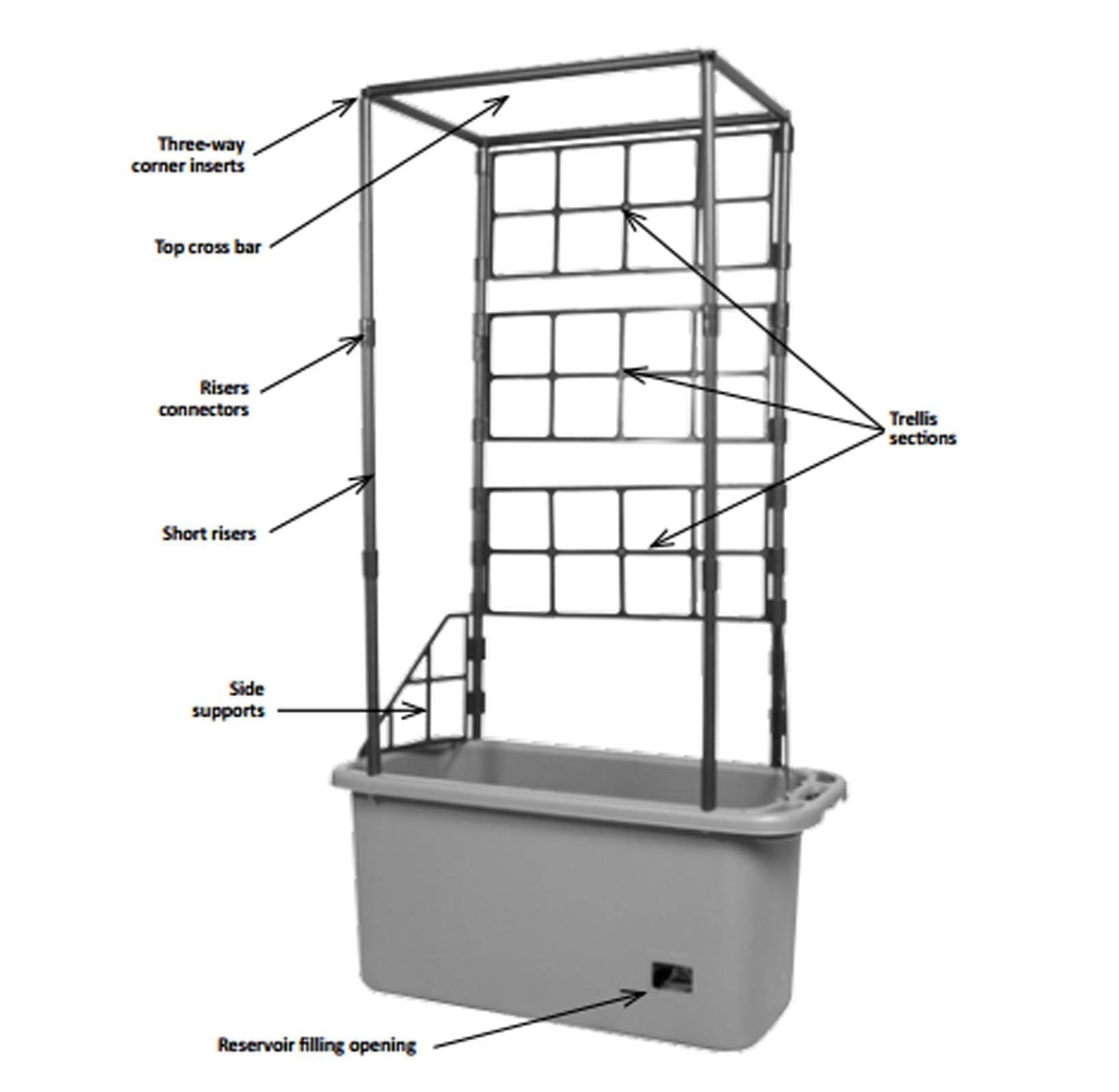 Hydrofarm 10 Gal Tomato Trellis Self Watering Garden System on Wheels (Open Box)
