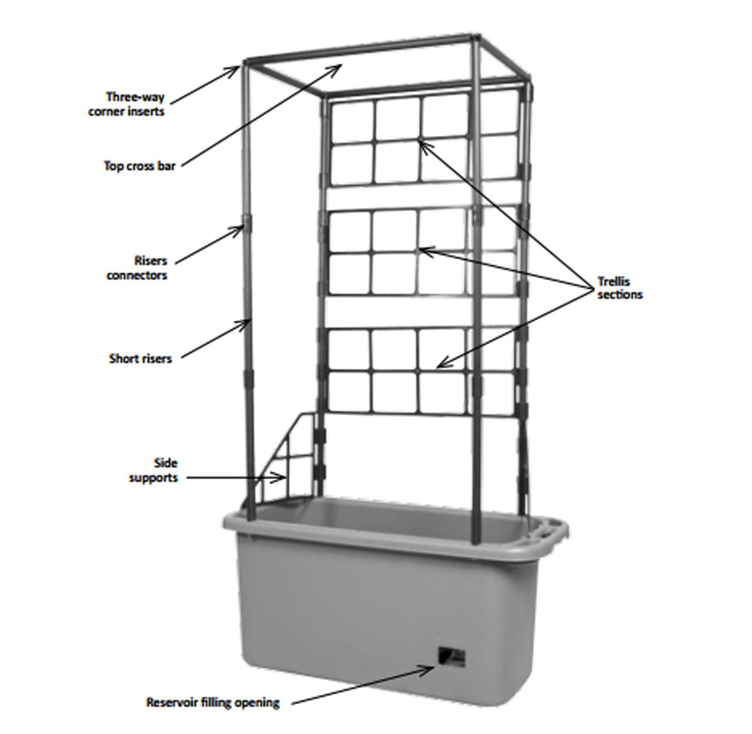 Hydrofarm 10 Gal Tomato Trellis Self Watering Garden System on Wheels (Open Box)