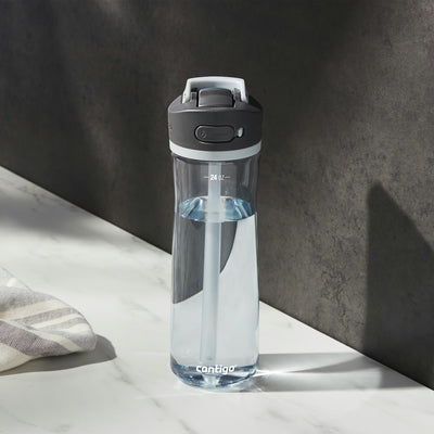 Contigo Ashland 2.0 Camping Water Bottle with AUTOSPOUT Lid, 24 Ounces, Sake (Open Box)