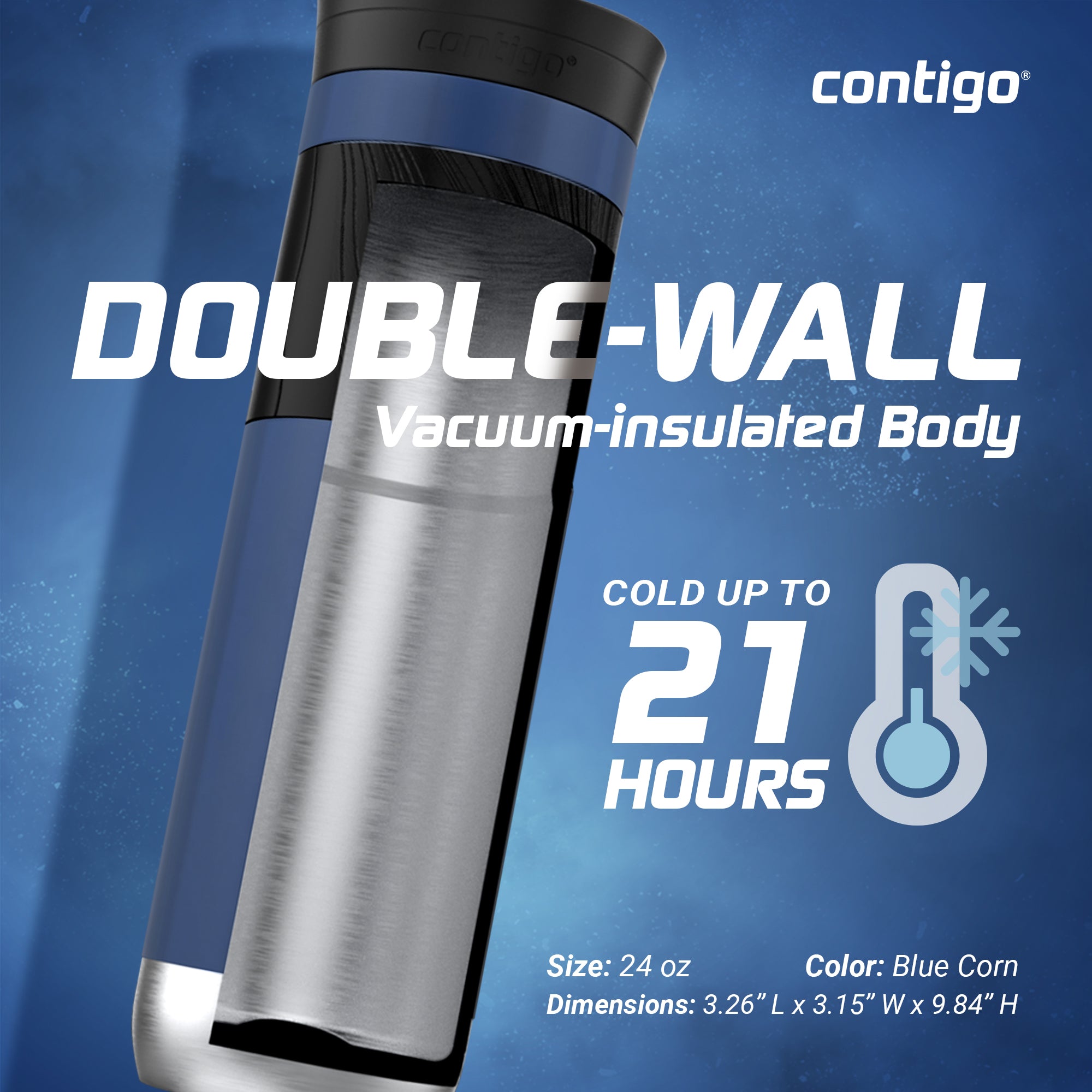 Contigo Byron 2.0 Stainless Steel Travel Mug with SNAPSEAL Lid & Grip, 24 Ounces - VMInnovations