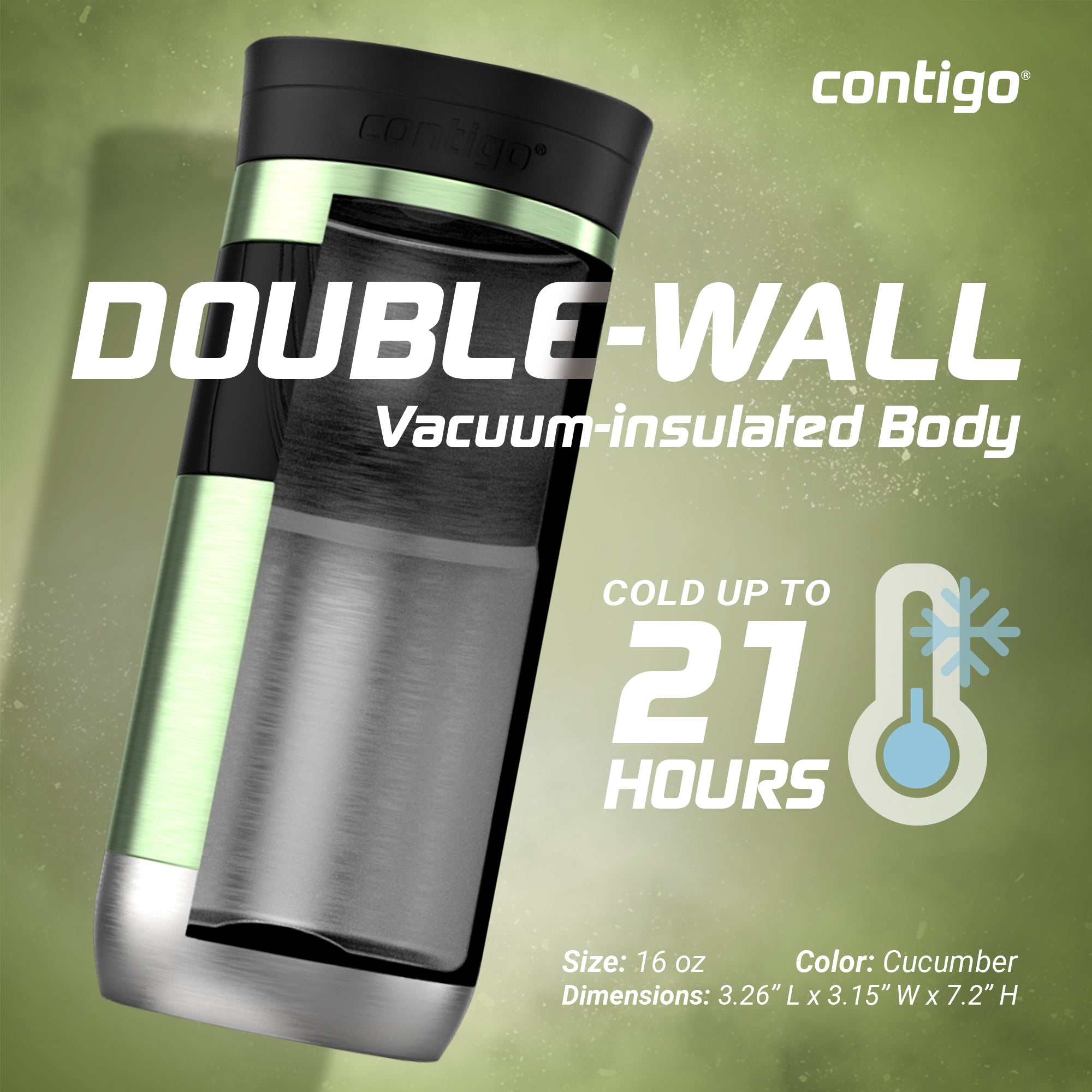 Contigo Byron 2.0 Stainless Steel Travel Mug with SNAPSEAL Lid & Grip, 16 Ounces - VMInnovations