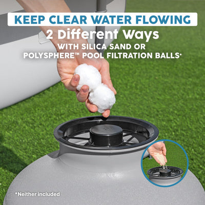 Bestway 3,000 Gallon Sand Filter Pump for Above Ground Outdoor Swimming Pools