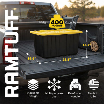 Ramtuff 6 Pack Stackable Storage Container and ORGANIZE-IT! 8 Pack Tote Dividers