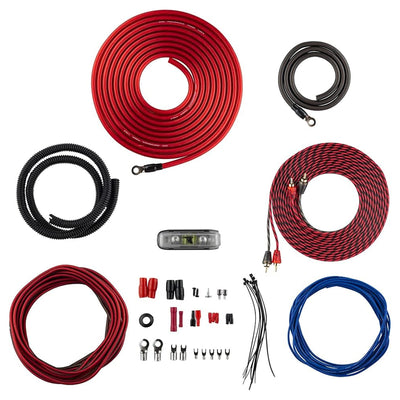 DS18 4 Gauge CCA Amplifier Complete Kit for Subs & Speakers, 1200W (Open Box)
