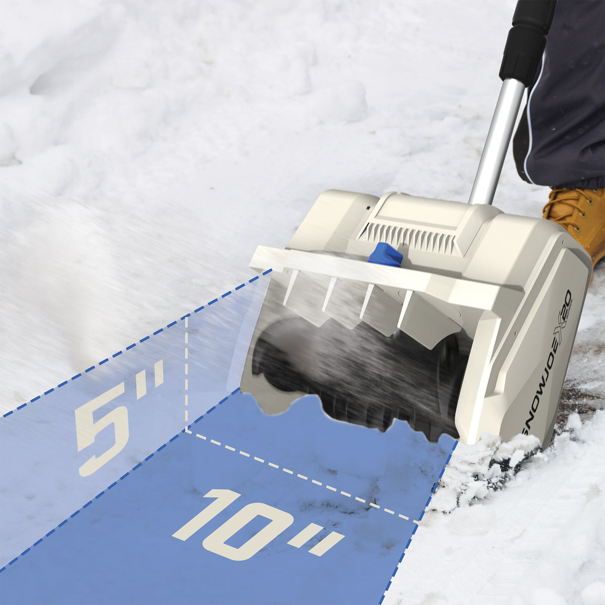 Snow Joe Cordless Snow Shovel Kit with 10" Wide x 5" Deep Snow Cut, (For Parts) - VMInnovations