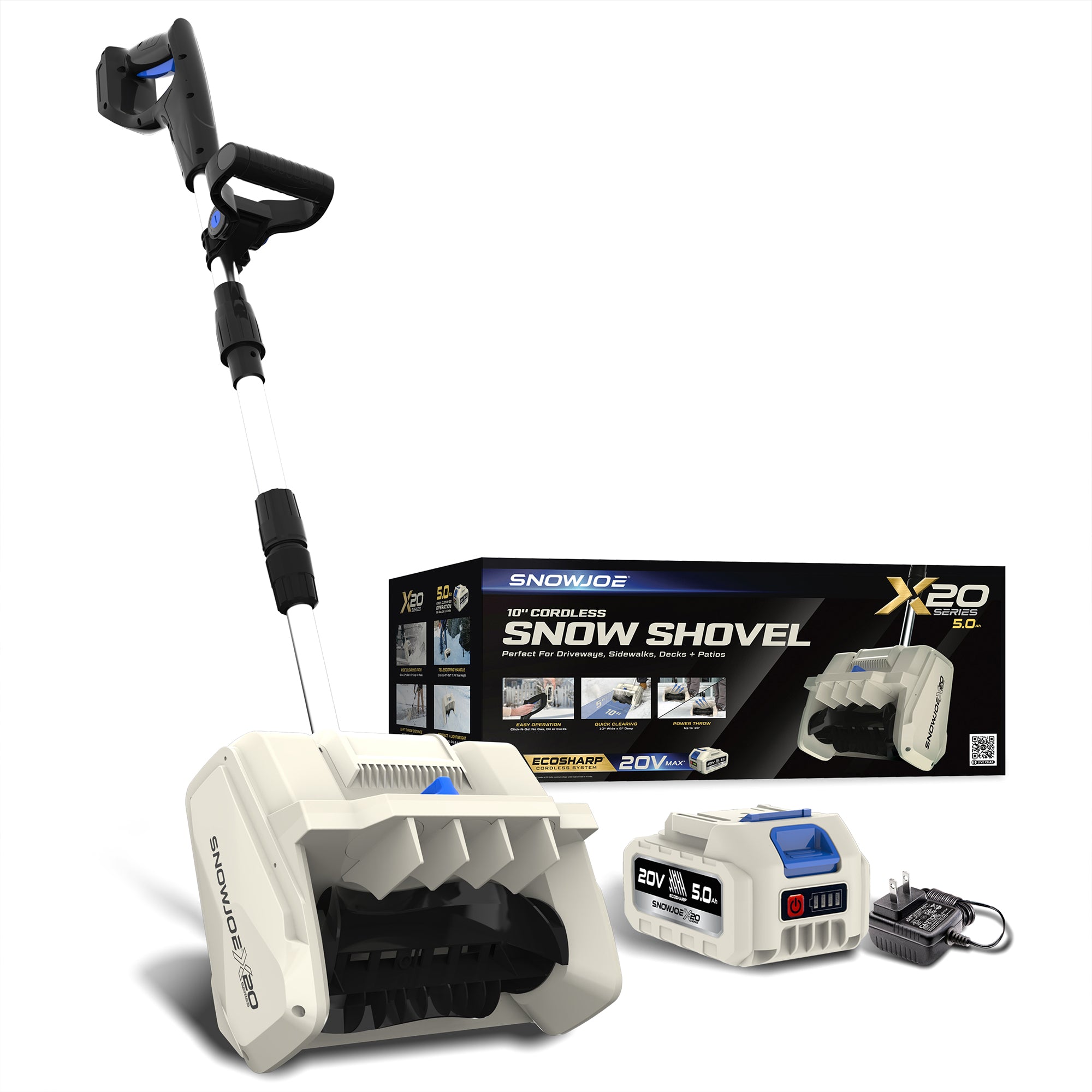 Snow Joe Cordless Snow Shovel Kit with 10" Wide x 5" Deep Snow Cut, (For Parts) - VMInnovations