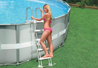 INTEX Above Ground Swimming Pool Ladder w/ Removable Steps - 48"-52" (Open Box)