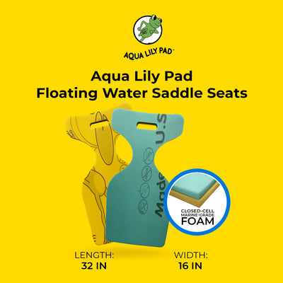 Aqua Lily Pad Floating Water Saddle Seats, Foam Pool and Lake Floats, Set of 2 (Open Box)