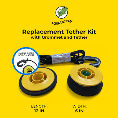 Aqua Lily Pad Replacement Tether Kit with Grommet and Tether, Fits 1 3/8"–1 3/4" - VMInnovations