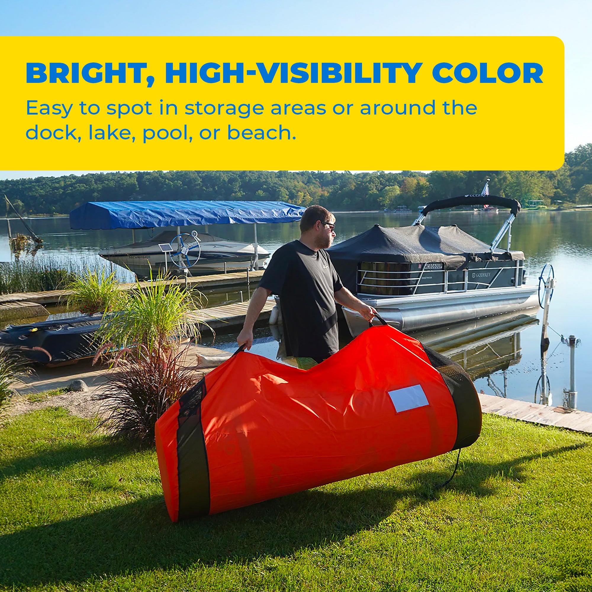 Aqua Lily Pad Storage Bag, Nylon Carry Bag for Water Mats Up to 18" (Open Box) - VMInnovations