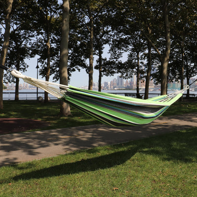 Bliss Hammocks Single Hammock with Rope Loops & Tree Straps, 220lb, Country Club - VMInnovations