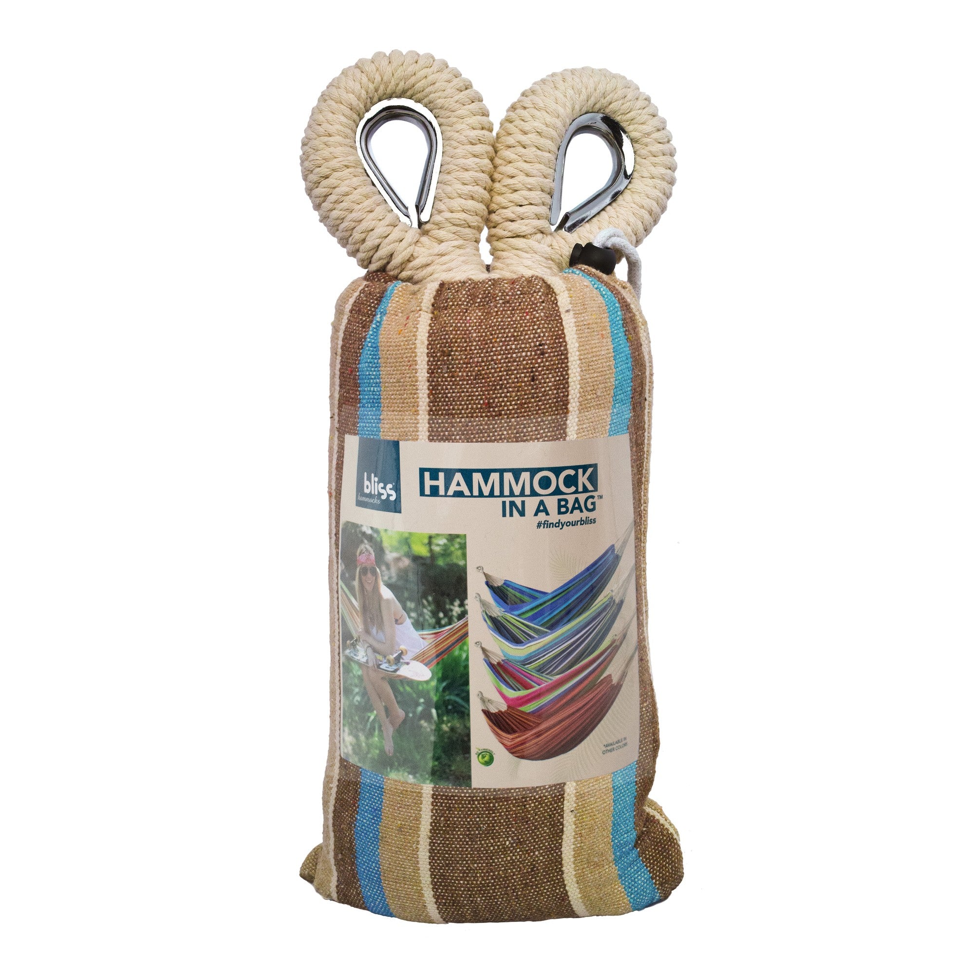 Bliss Hammocks Single Hammock w/ Rope Loops & Tree Straps, 220lb, (Open Box) - VMInnovations