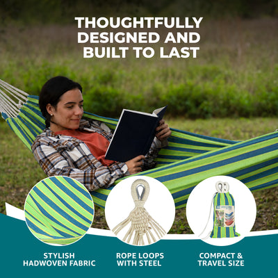 Bliss Hammocks Single Hammock w/ Rope Loops & Tree Straps, 220lb (Used) - VMInnovations