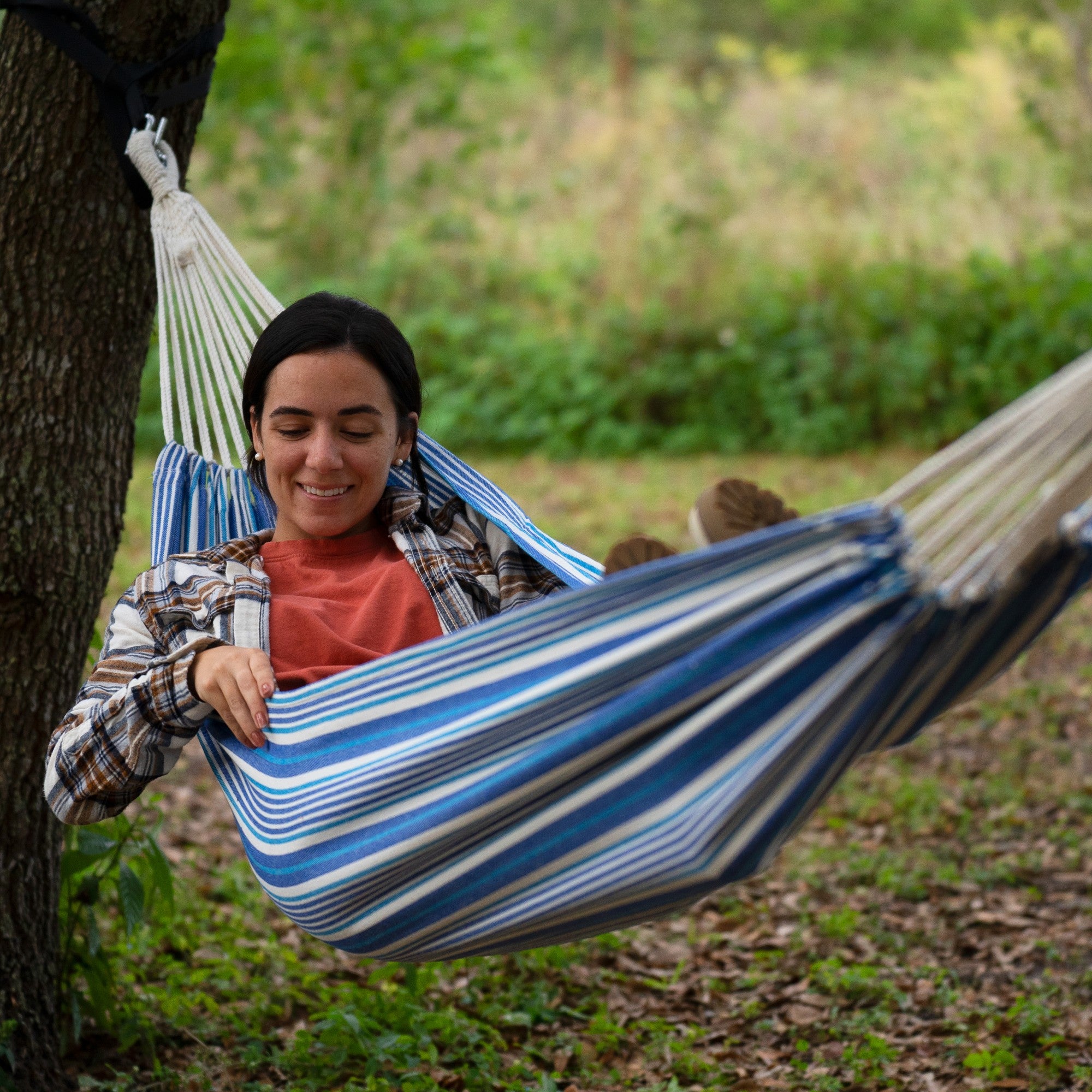 Bliss Hammocks Single Hammock with Rope Loops & Tree Straps, 220 lb, (Open Box)