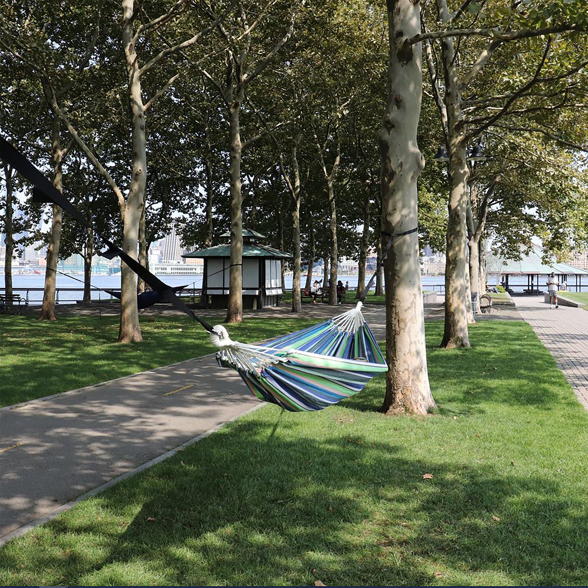 Bliss Hammocks Double Hammock with Rope Loops & Tree Straps, 265 lb, (Open Box)