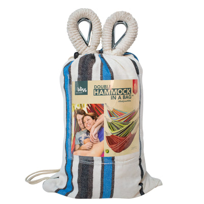 Bliss Hammocks Double Hammock w/ Rope Loops & Tree Straps, 265 lb, Volleyball - VMInnovations