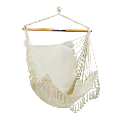 Bliss Hammocks Tahiti Fabric Hammock Chair with Spreader Bar and Hardware, Natural