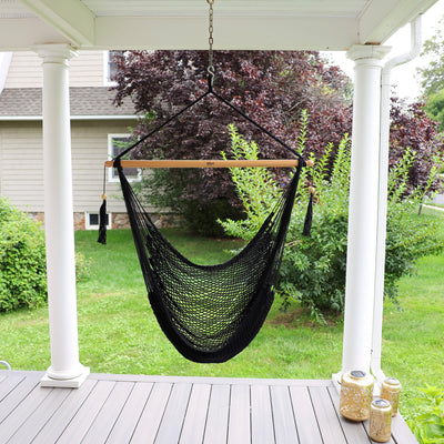 Bliss Hammocks Tahiti Rope Hammock Chair w/Spreader Bar and Hardware, (Open Box) - VMInnovations