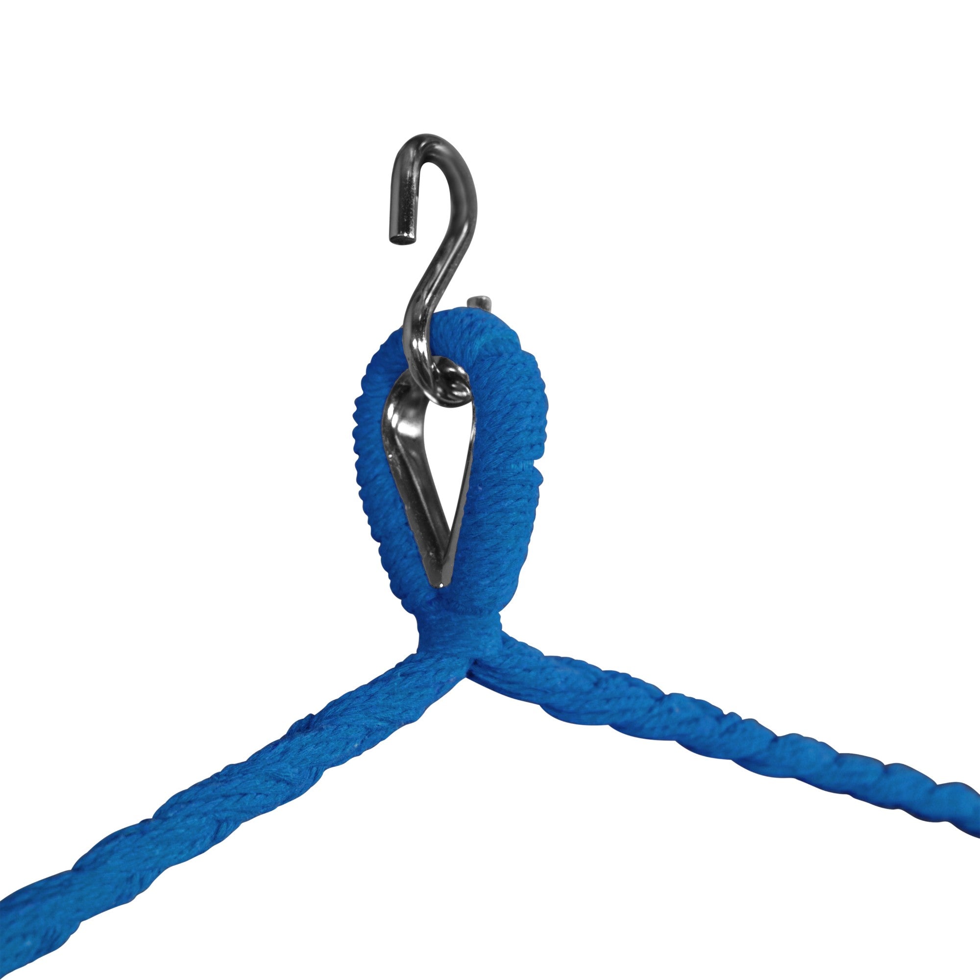 Bliss Hammocks Tahiti Rope Hammock Chair with Spreader Bar and Hardware, Blue - VMInnovations