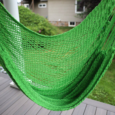 Bliss Hammocks Tahiti Rope Hammock Chair with Spreader Bar and Hardware, Green (Open Box)