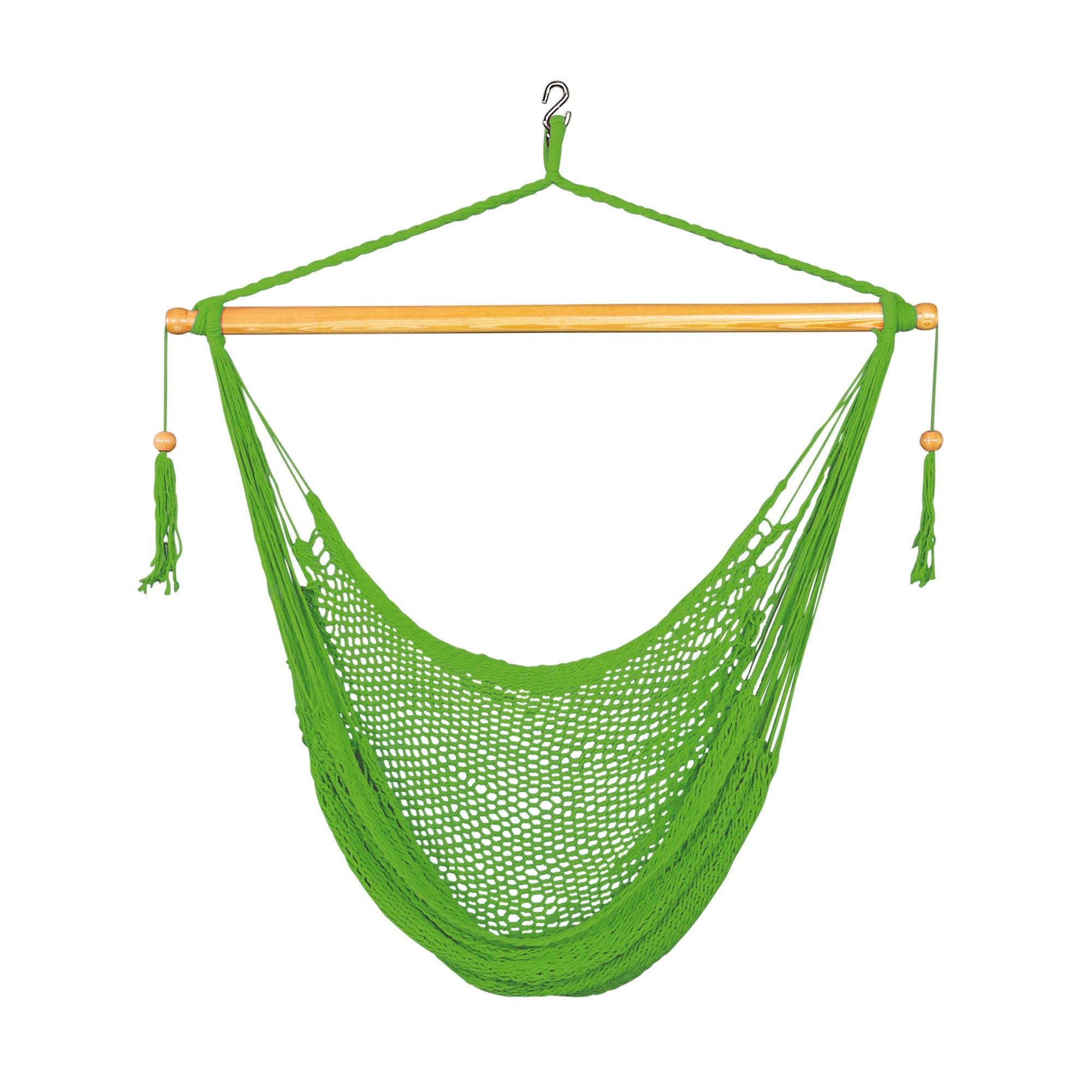 Bliss Hammocks Tahiti Rope Hammock Chair with Spreader Bar and Hardware, Green (Open Box)