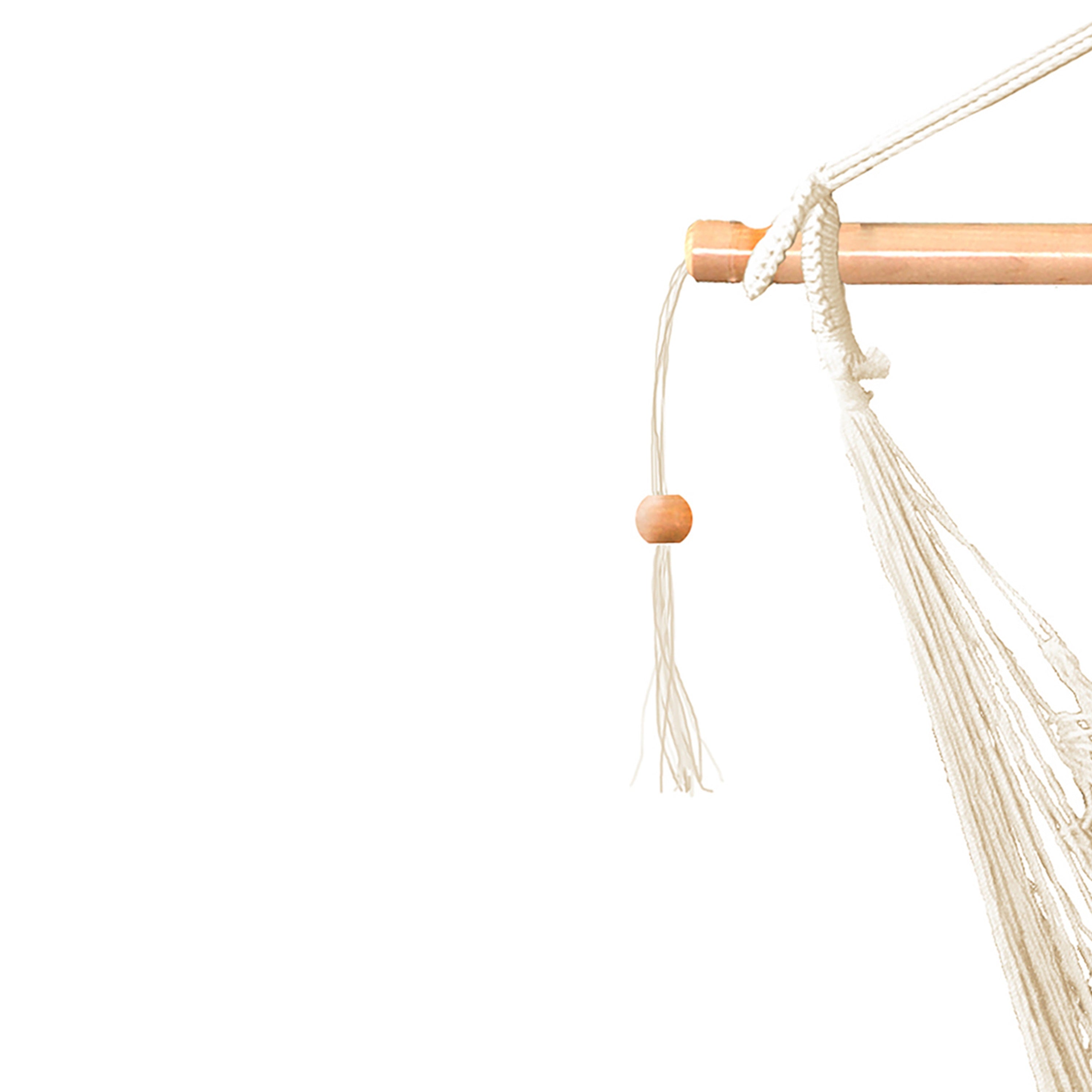 Bliss Hammocks Tahiti Rope Hammock Chair with Spreader Bar and Hardware, Natural - VMInnovations